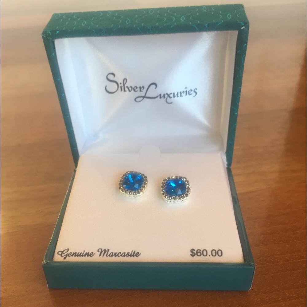 πHPπ NWT Silver Luxuries Earrings Marcasite - Picture 4 of 7